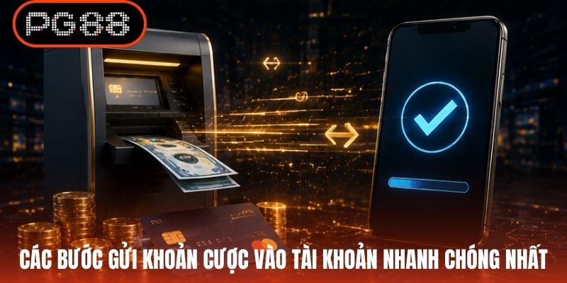 Các bước gửi khoản cược vào tài khoản nhanh chóng nhất