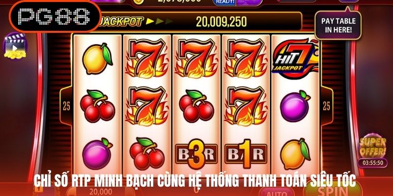 Chỉ số RTP minh bạch cùng hệ thống thanh toán siêu tốc